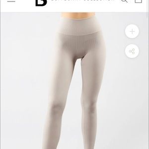 Buff bunny material leggings in nude.